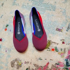 Rothy's Berry colorblock flats 7.5